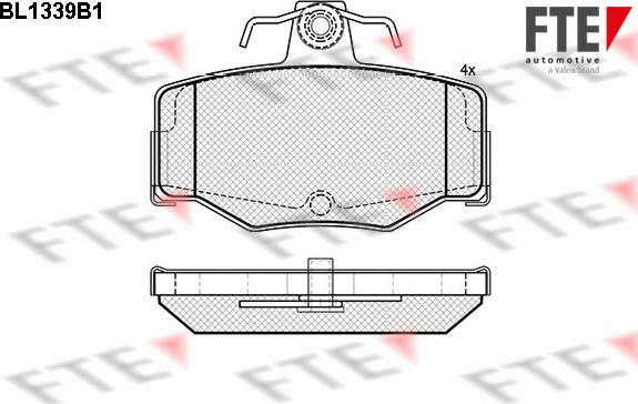 FTE 9010129 - Kit pastiglie freno, Freno a disco autozon.pro