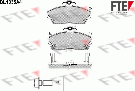 FTE BL1335A4 - Kit pastiglie freno, Freno a disco autozon.pro