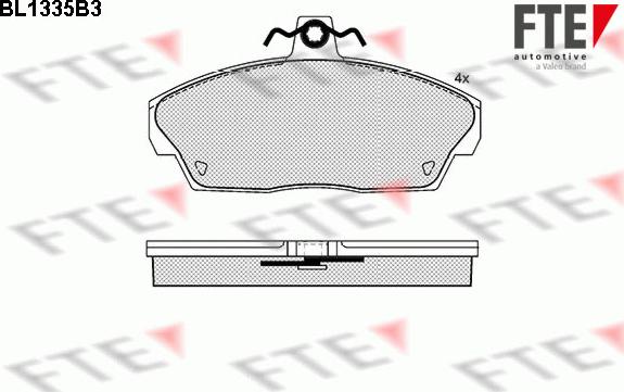 FTE BL1335B3 - Kit pastiglie freno, Freno a disco autozon.pro