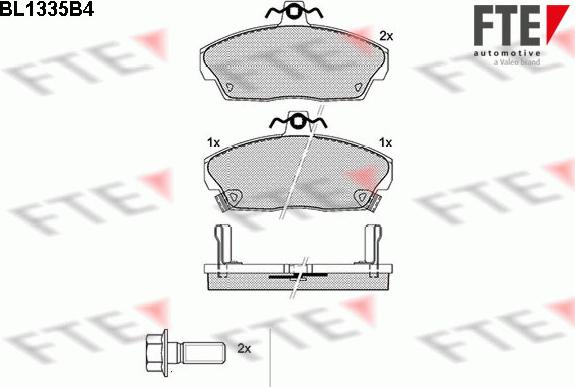 FTE BL1335B4 - Kit pastiglie freno, Freno a disco autozon.pro