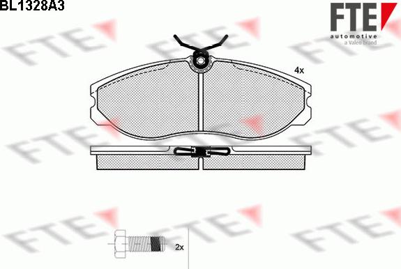 FTE BL1328A3 - Kit pastiglie freno, Freno a disco autozon.pro