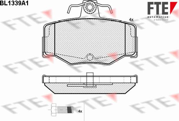 FTE 9010128 - Kit pastiglie freno, Freno a disco autozon.pro