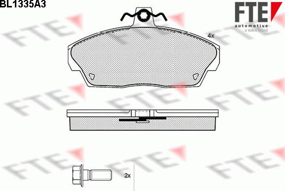 FTE BL1335A3 - Kit pastiglie freno, Freno a disco autozon.pro