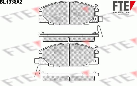 FTE BL1338A2 - Kit pastiglie freno, Freno a disco autozon.pro