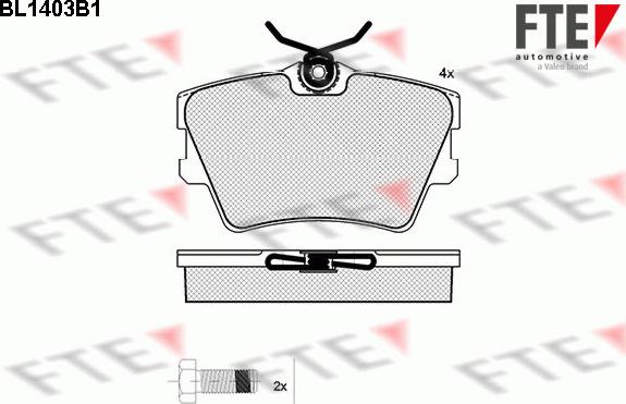 FTE BL1403B1 - Kit pastiglie freno, Freno a disco autozon.pro