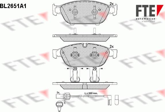 FTE BL2651A1 - Kit pastiglie freno, Freno a disco autozon.pro