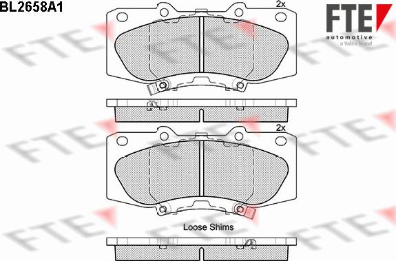 FTE BL2658A1 - Kit pastiglie freno, Freno a disco autozon.pro