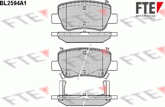 FTE BL2594A1 - Kit pastiglie freno, Freno a disco autozon.pro