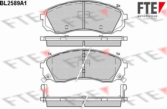 FTE 9010840 - Kit pastiglie freno, Freno a disco autozon.pro