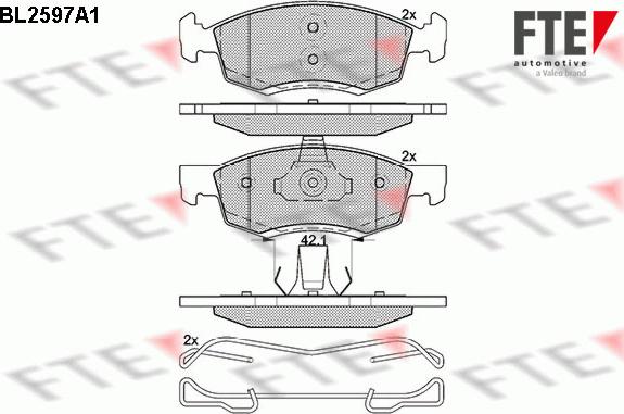 FTE 9010848 - Kit pastiglie freno, Freno a disco autozon.pro