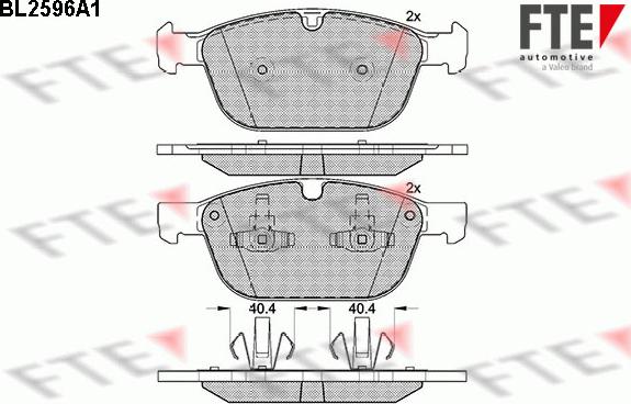 FTE BL2596A1 - Kit pastiglie freno, Freno a disco autozon.pro