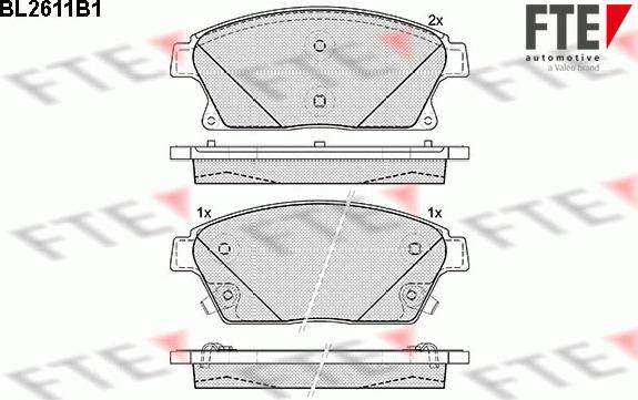 FTE BL2611B1 - Kit pastiglie freno, Freno a disco autozon.pro