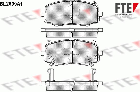 FTE 9010856 - Kit pastiglie freno, Freno a disco autozon.pro