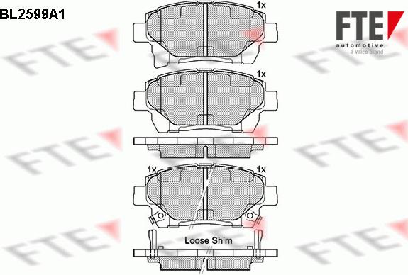 FTE BL2599A1 - Kit pastiglie freno, Freno a disco autozon.pro