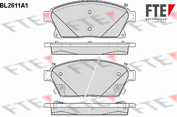 FTE BL2611A1 - Kit pastiglie freno, Freno a disco autozon.pro