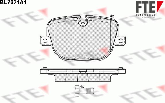 FTE 9010869 - Kit pastiglie freno, Freno a disco autozon.pro