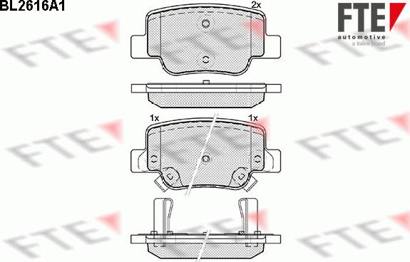 FTE BL2616A1 - Kit pastiglie freno, Freno a disco autozon.pro