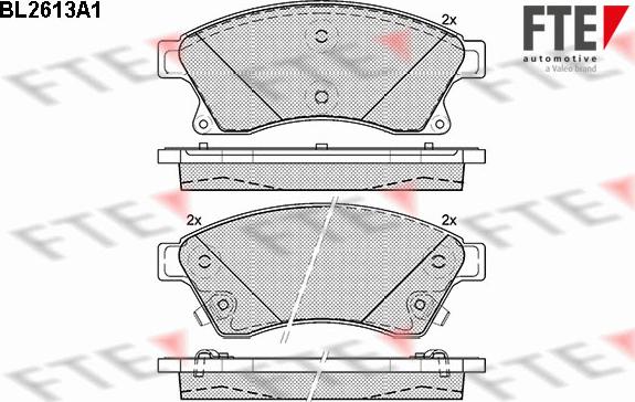 FTE BL2613A1 - Kit pastiglie freno, Freno a disco autozon.pro