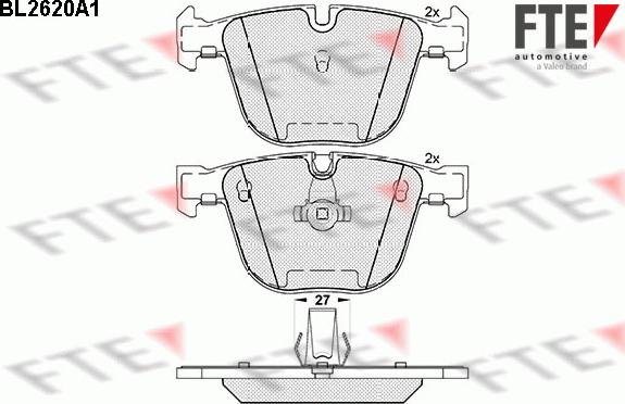 FTE BL2620A1 - Kit pastiglie freno, Freno a disco autozon.pro