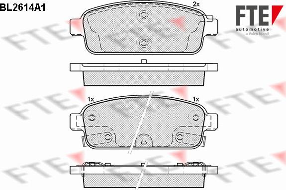 FTE 9010862 - Kit pastiglie freno, Freno a disco autozon.pro