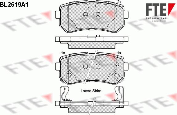 FTE BL2619A1 - Kit pastiglie freno, Freno a disco autozon.pro