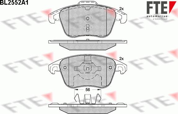 FTE 9010805 - Kit pastiglie freno, Freno a disco autozon.pro