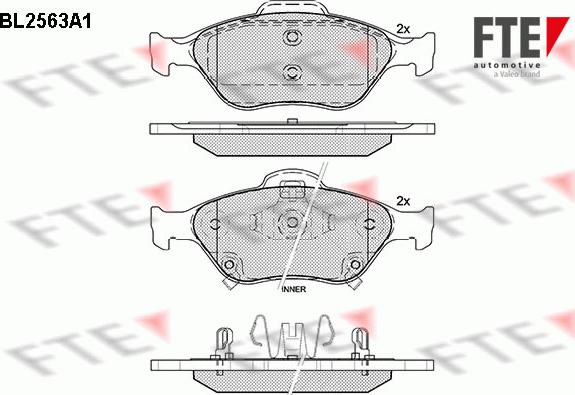 FTE BL2563A1 - Kit pastiglie freno, Freno a disco autozon.pro