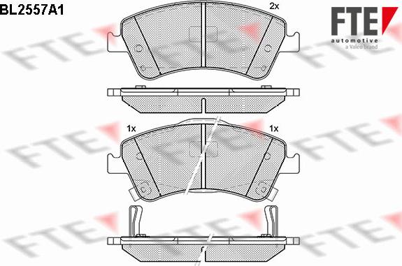 FTE BL2557A1 - Kit pastiglie freno, Freno a disco autozon.pro