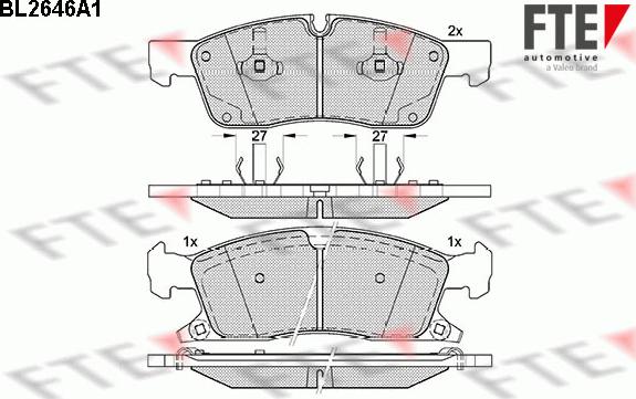 FTE 9010889 - Kit pastiglie freno, Freno a disco autozon.pro