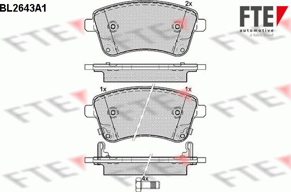 FTE BL2643A1 - Kit pastiglie freno, Freno a disco autozon.pro