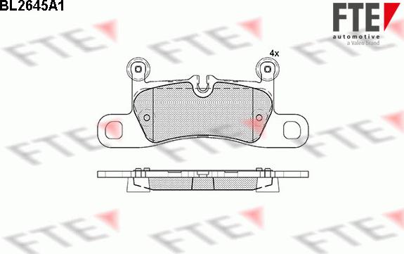 FTE BL2645A1 - Kit pastiglie freno, Freno a disco autozon.pro