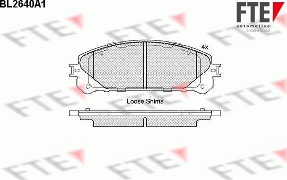 FTE 9010883 - Kit pastiglie freno, Freno a disco autozon.pro