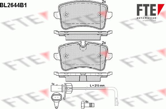 FTE 9010887 - Kit pastiglie freno, Freno a disco autozon.pro