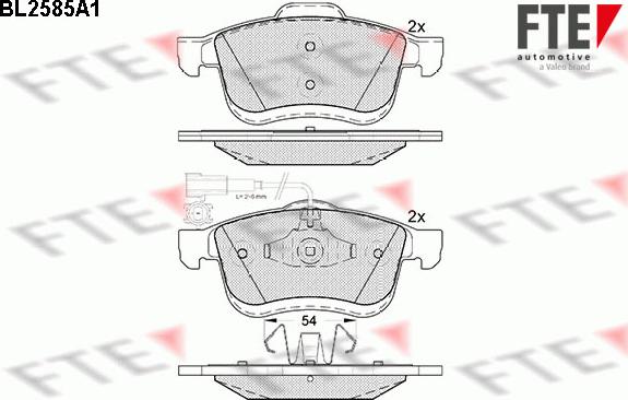 FTE 9010836 - Kit pastiglie freno, Freno a disco autozon.pro