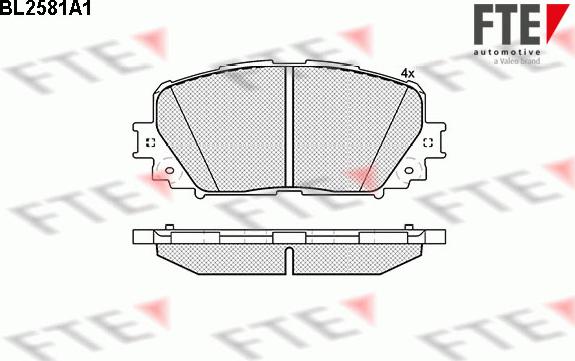 FTE 9010831 - Kit pastiglie freno, Freno a disco autozon.pro