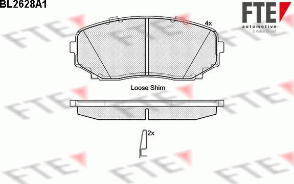 FTE 9010875 - Kit pastiglie freno, Freno a disco autozon.pro