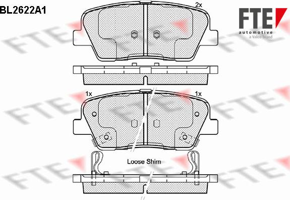 FTE 9010870 - Kit pastiglie freno, Freno a disco autozon.pro