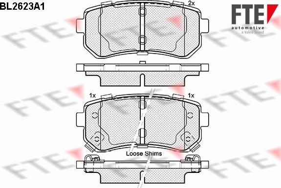 FTE 9010871 - Kit pastiglie freno, Freno a disco autozon.pro