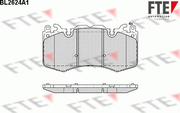 FTE BL2624A1 - Kit pastiglie freno, Freno a disco autozon.pro