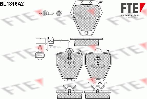 FTE 9010394 - Kit pastiglie freno, Freno a disco autozon.pro