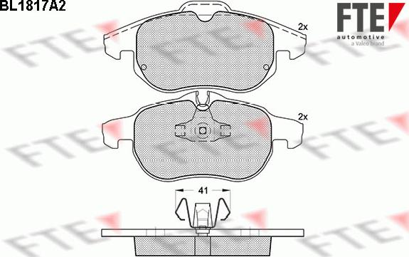 FTE 9010395 - Kit pastiglie freno, Freno a disco autozon.pro