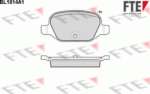 FTE BL1814A1 - Kit pastiglie freno, Freno a disco autozon.pro