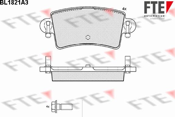 FTE BL1821A3 - Kit pastiglie freno, Freno a disco autozon.pro