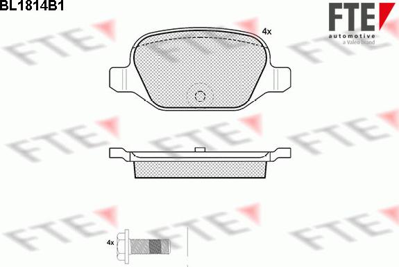 FTE BL1814B1 - Kit pastiglie freno, Freno a disco autozon.pro