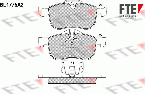 FTE 9010345 - Kit pastiglie freno, Freno a disco autozon.pro