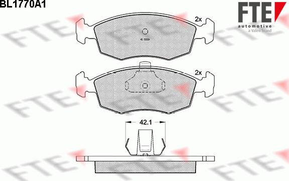 FTE 9010340 - Kit pastiglie freno, Freno a disco autozon.pro