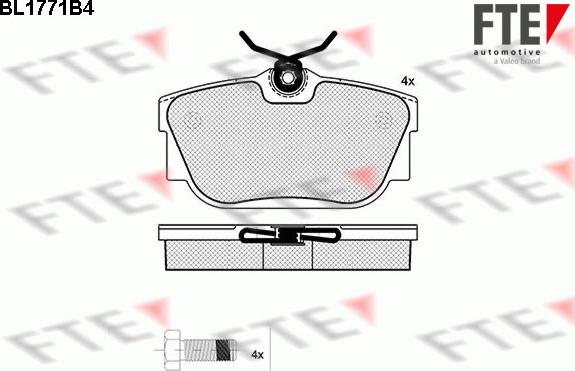 FTE BL1771B4 - Kit pastiglie freno, Freno a disco autozon.pro