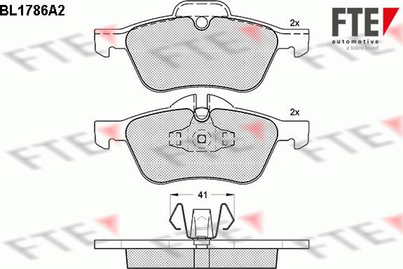 FTE 9010356 - Kit pastiglie freno, Freno a disco autozon.pro