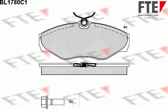 FTE 9010350 - Kit pastiglie freno, Freno a disco autozon.pro