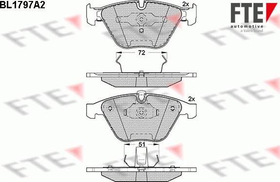 FTE 9010369 - Kit pastiglie freno, Freno a disco autozon.pro